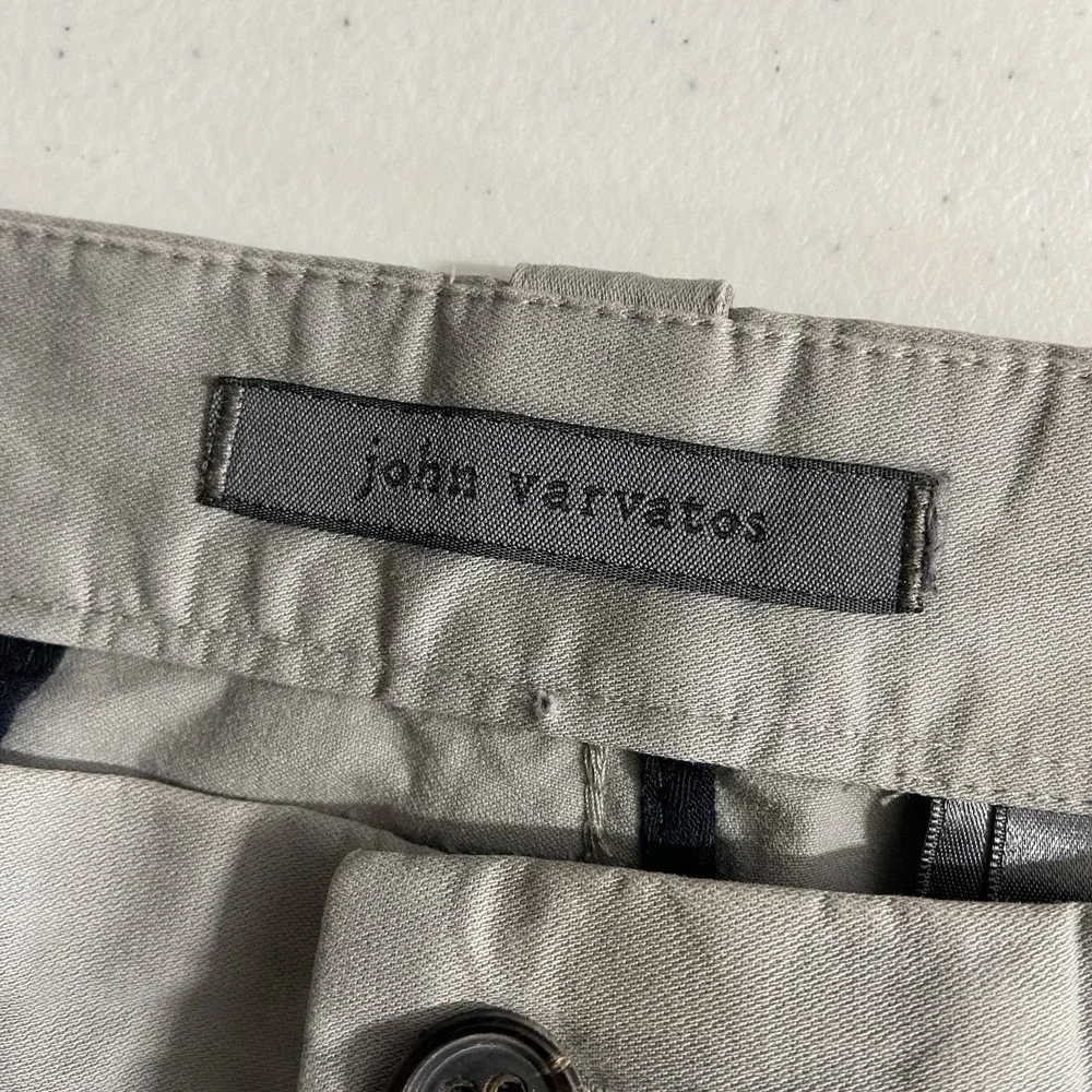 John Varvatos Pants Mens 30x30 Straight Fit Chino Flat Front Cotton Cupro Blend